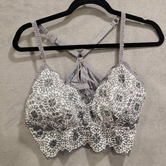Aerie Full Coverage Lace Wireless Racerback Bralette with Removable Pads Size XL - Picture 1 of 3